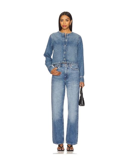 DL1961 Blue Karmine High Rise Refined Wide Leg Jeans