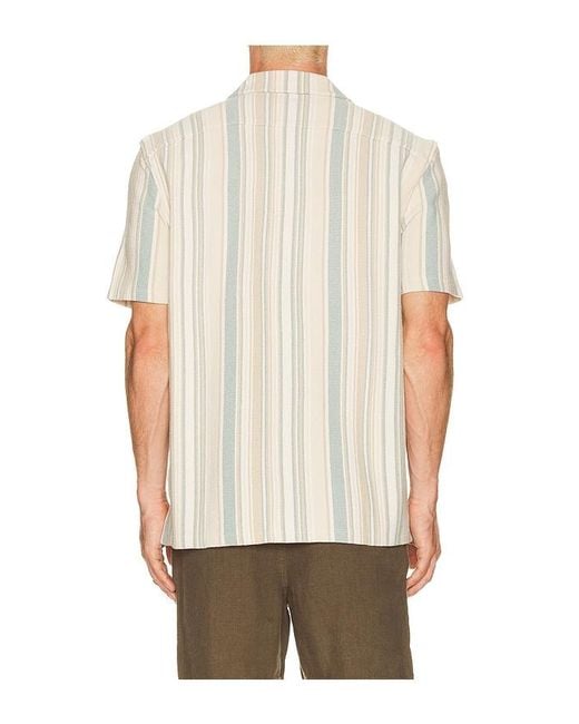 Faherty Brand Natural Short Sleeve Oasis Camp Shirt for men