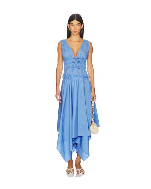 Vestido Asimétrico Zelie En Color Azul Talla (También En 10, 2, 4, 6, 8) AKNVAS de color Blue