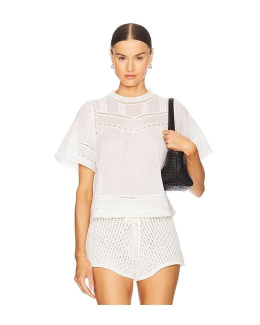 Rails White Kurzarm-Oberteil Daisy