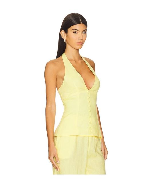 AEXAE Yellow X Revolve Halter Top