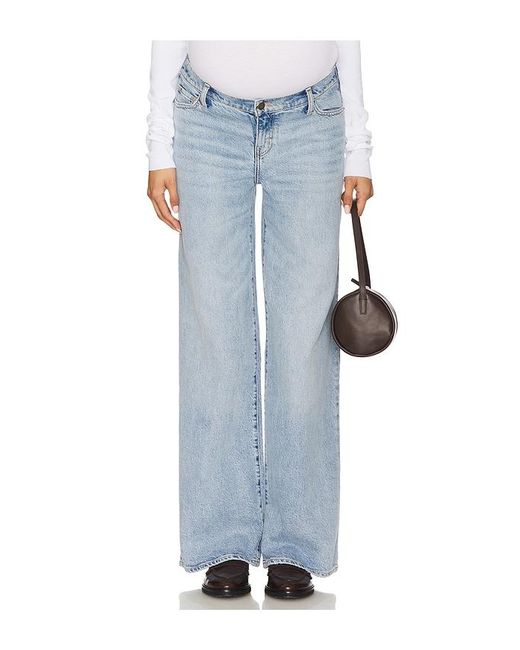 HATCH Blue The Maternity Wide Leg Jeans
