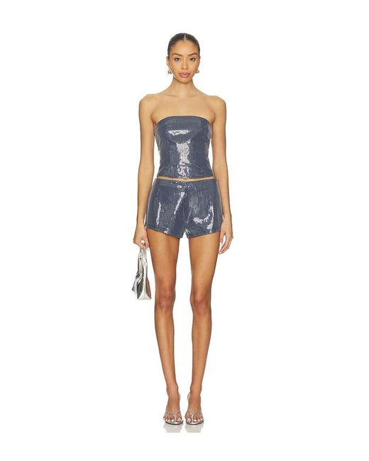 BY.DYLN Blue Messa Bodice Top