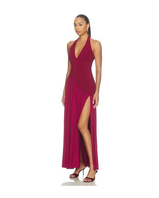 MORE TO COME Red Ginny Halter Gown