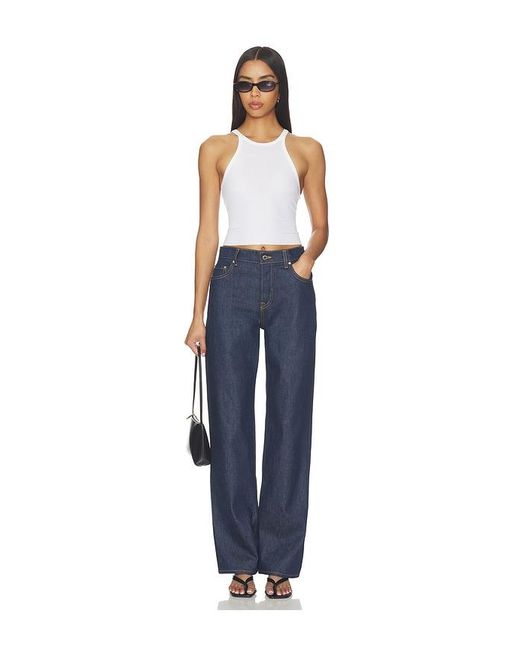 GRLFRND Blue Cropped Racer Tank