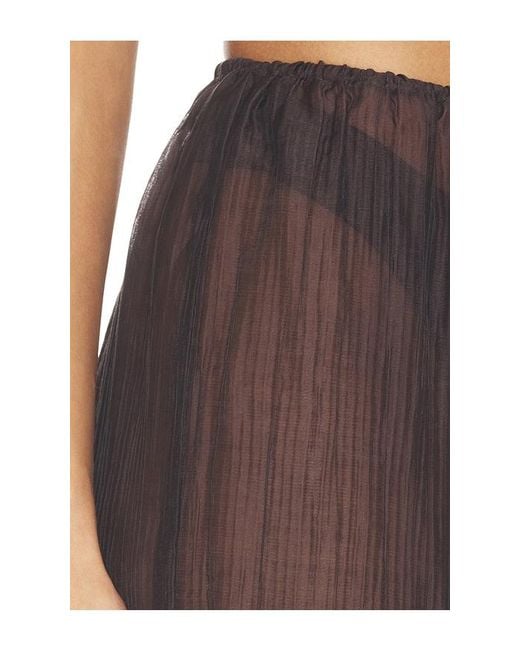LNA Brown Velma Sheer Pant