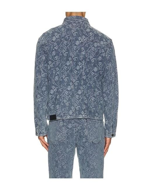 Honor The Gift Blue Floral Utility Jacket for men
