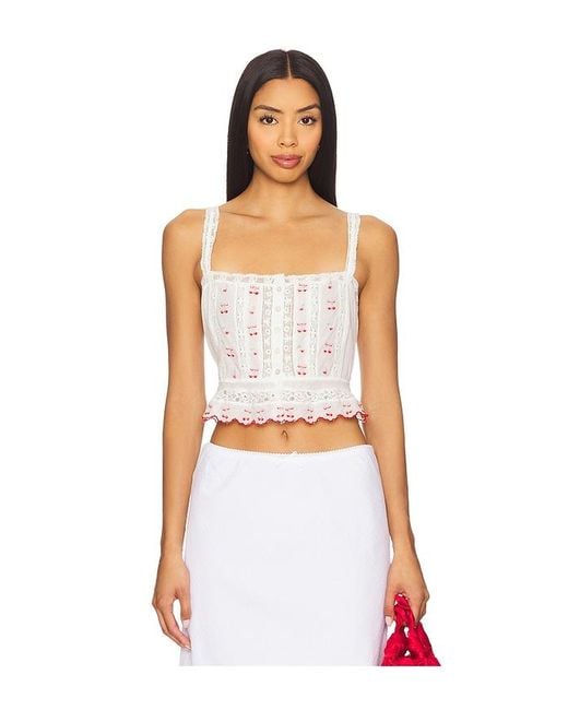 LoveShackFancy White Vietta Top