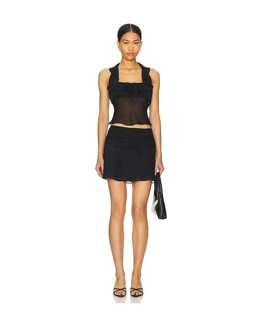 Nia Black Verbena Top
