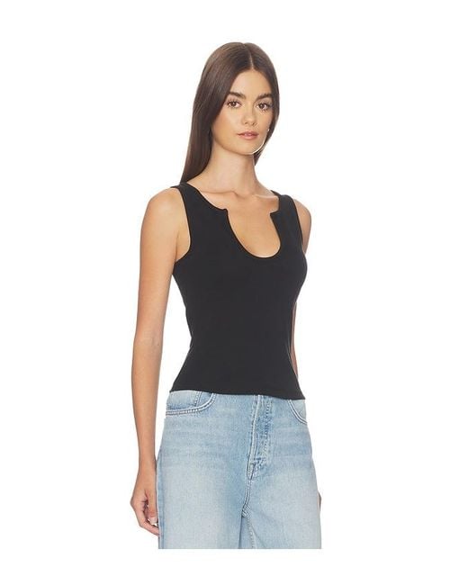 GRLFRND Black Deep U-Neck Tank