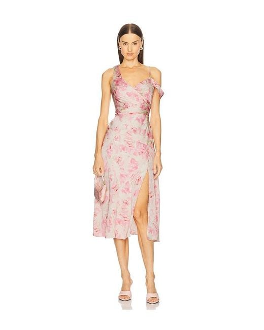 Astr Multicolor Asymmetrisches Kleid Mit Raffungen