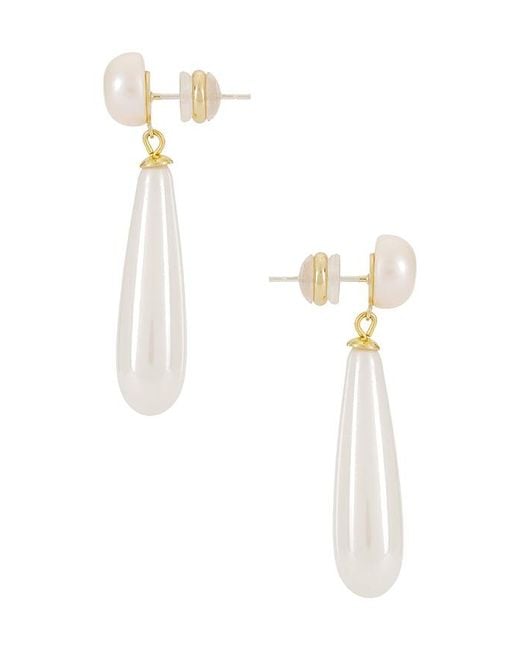 Shashi Linnea ドロップイヤリング White