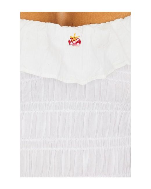 LPA White Evelyn Midi Dress