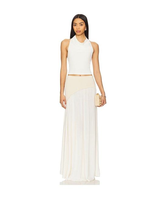 Solid & Striped White Neckholder-Top Soglio