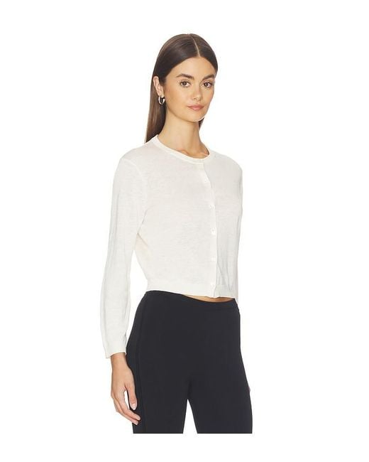 Theory White Crop Cardi