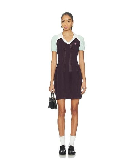 Casablanca Blue Sporty Rib Dress