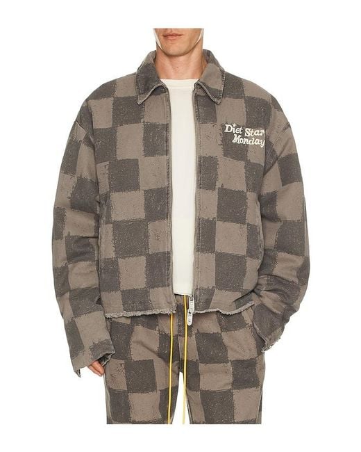DIET STARTS MONDAY Gray Dylan Jacket for men