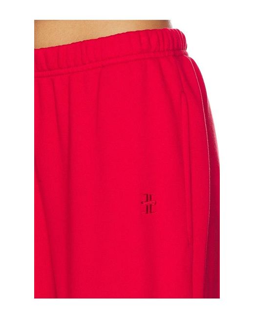 ÉTERNE Red Boyfriend Pocket Sweatpant