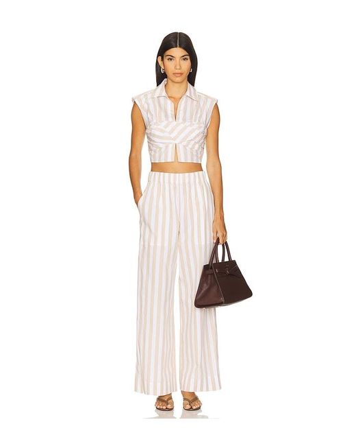Jonathan Simkhai Multicolor Emie Cropped Box Sleeve Top