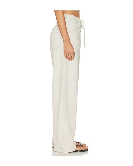 Citizens of Humanity White Brynn Drawstring Trouser