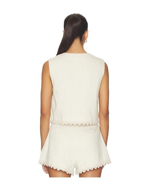 Amanda Uprichard White X Revolve Lucky Top