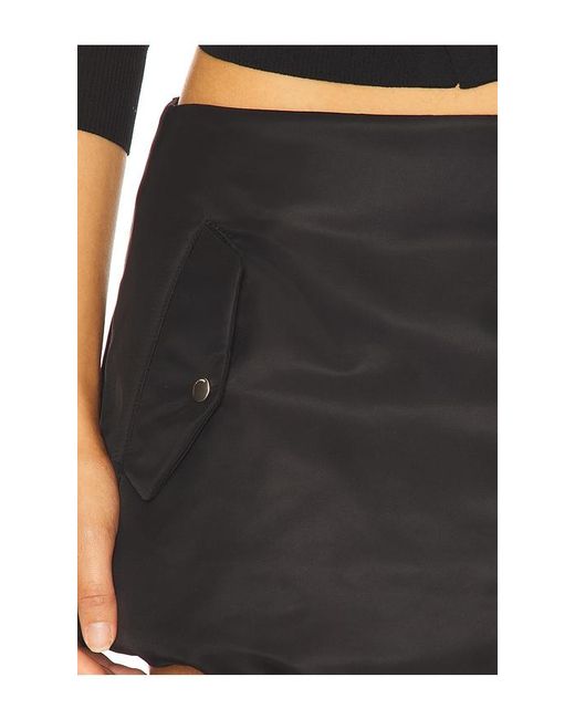 we11done Black Nylon Mini Skirt