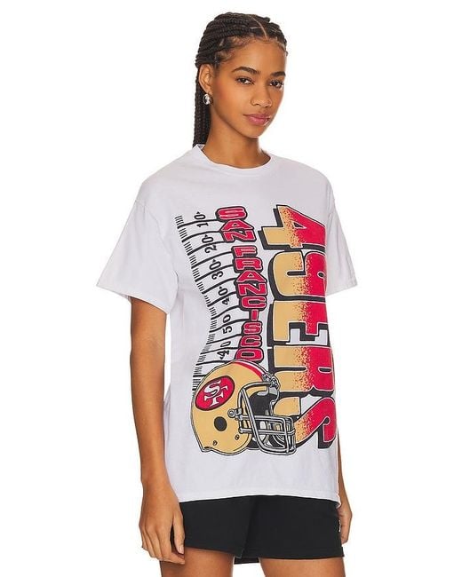 Junk Food Red 49Ers Yardage Tee for men
