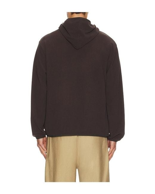 LE17SEPTEMBRE Brown Waffle Knit Pullover Hoodie for men