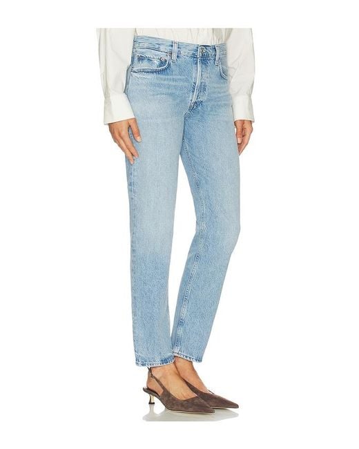 Agolde Blue Romney Low Rise Jeans