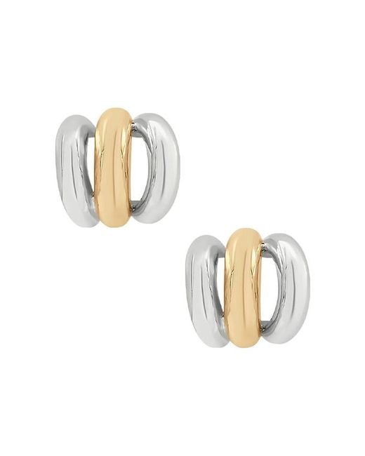 Shashi Triple Two Toned フープイヤリング Metallic