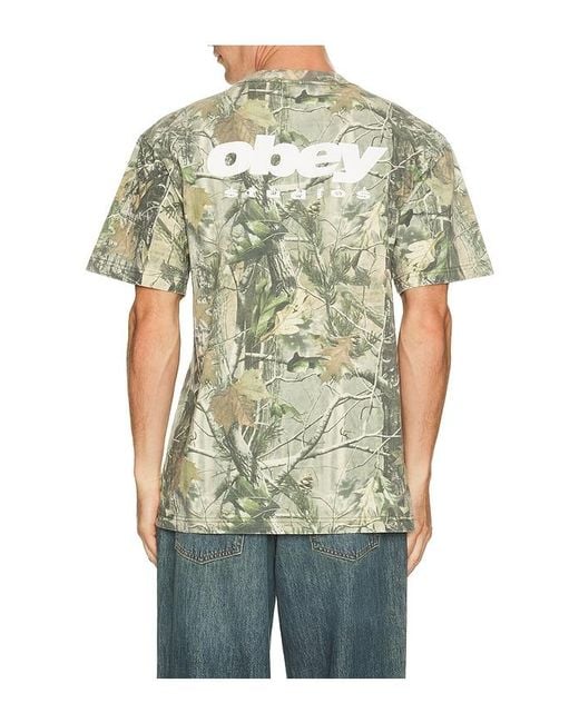 Obey Green Get Up Tee for men