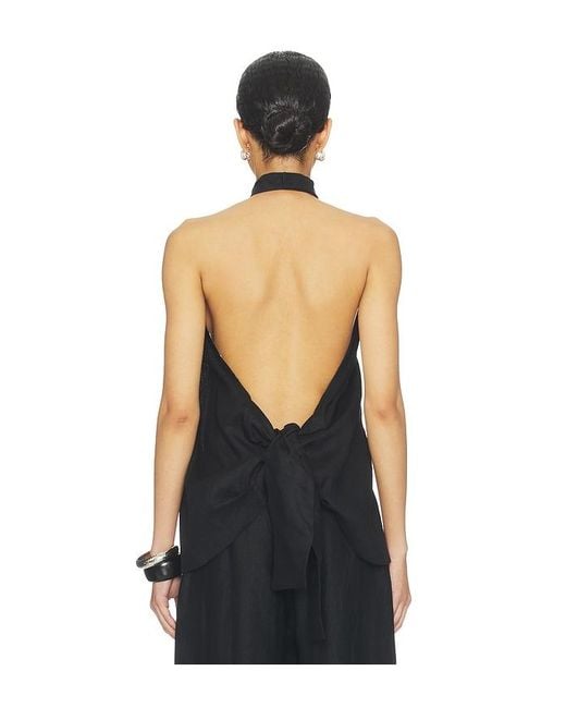 Faithfull The Brand Black Biba Halter Top