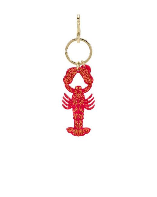 Solar Eclipse Red Hand-Painted Lobster Bag Charm + Keychain