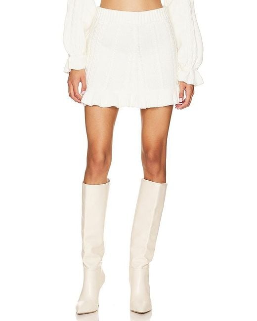 Show Me Your Mumu White Ridley Ruffle Skirt