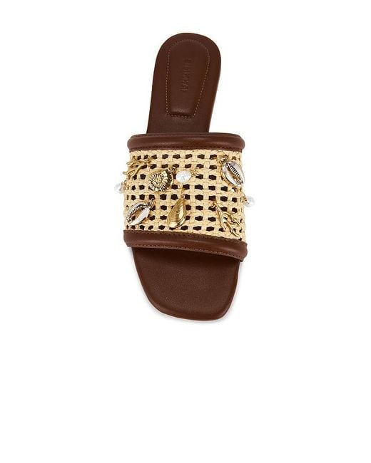 Jonathan Simkhai Metallic Caspian Raffia Netted Flat Sandal