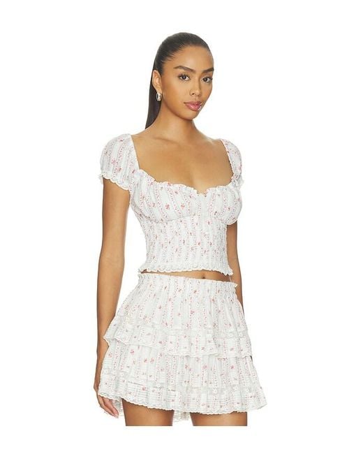 LoveShackFancy White Daini Top