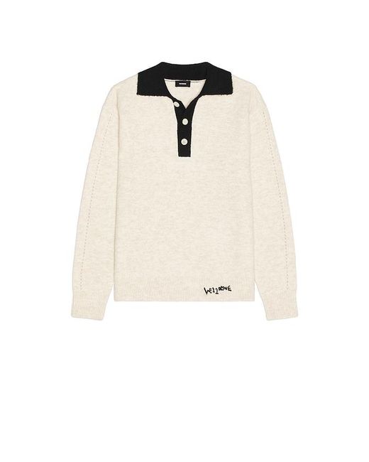 we11done Natural Brushed Contrast Knit Top for men