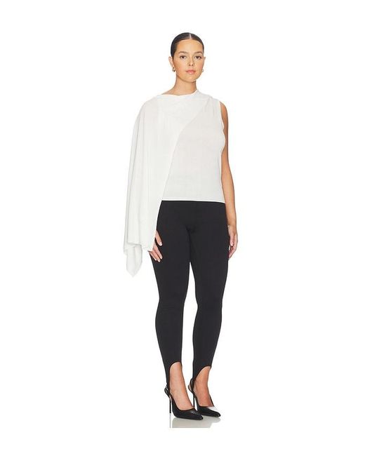 L'academie White Nasim Knit Cape Top