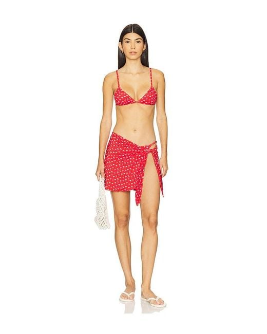 Solid & Striped Red The Mini Wrap Pareo