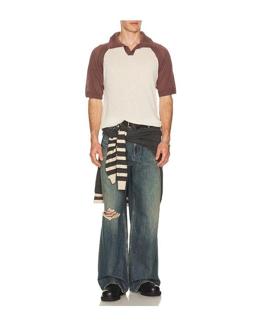Isa Boulder Multicolor Raglan Polo Shirt for men