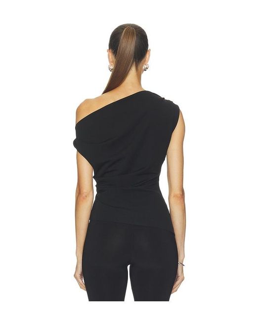 Jonathan Simkhai Blue Zerra Draped Top