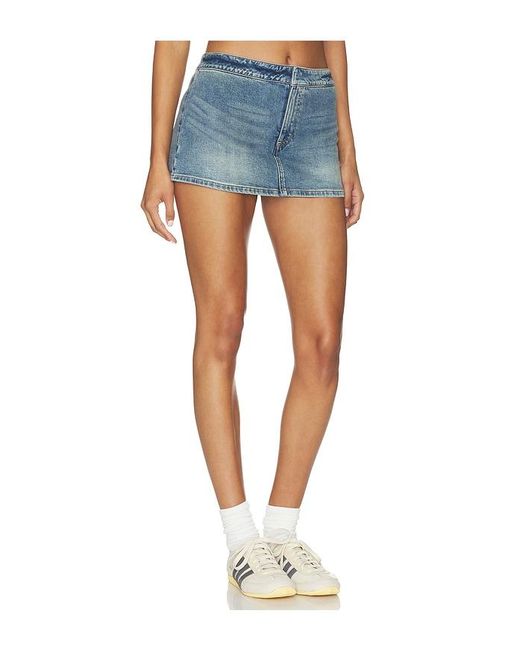 Alice + Olivia Blue Bayley Denim Skort