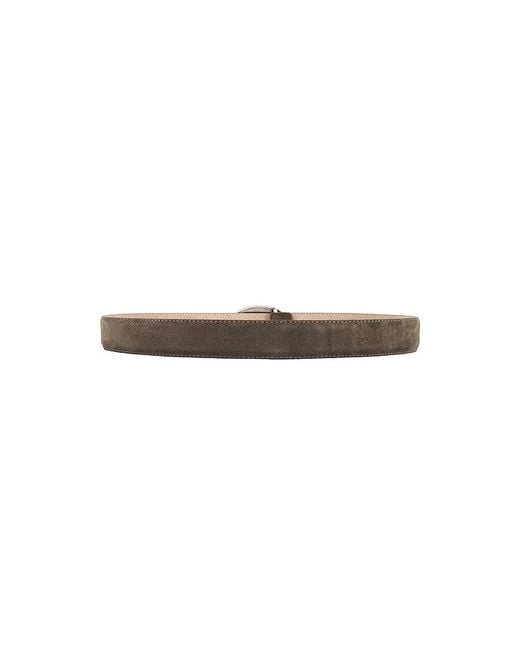 Lamarque Gray Suede Leather Belt