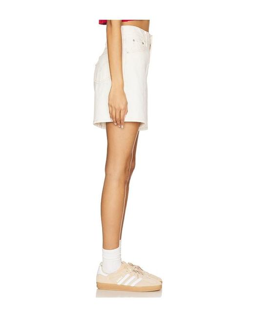 Levi's White High Baggy Short