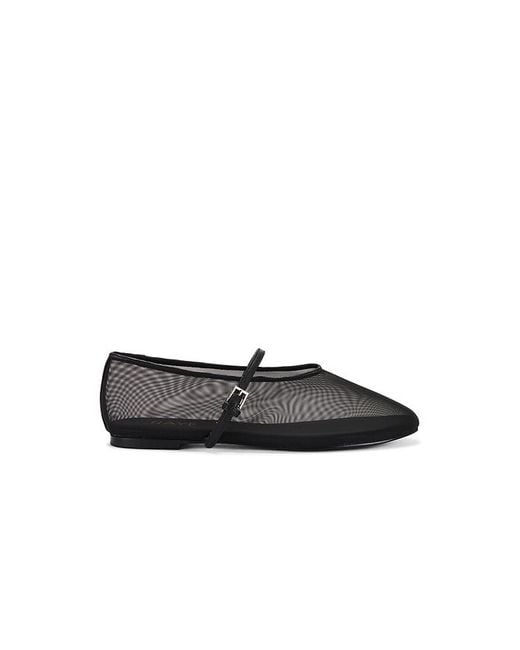 Raye Black Adina Buckle Flat