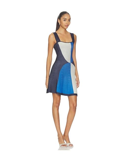 MISA Los Angles Blue Vivi Dress