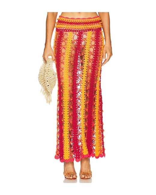 Celiab Red X Revolve Skirt