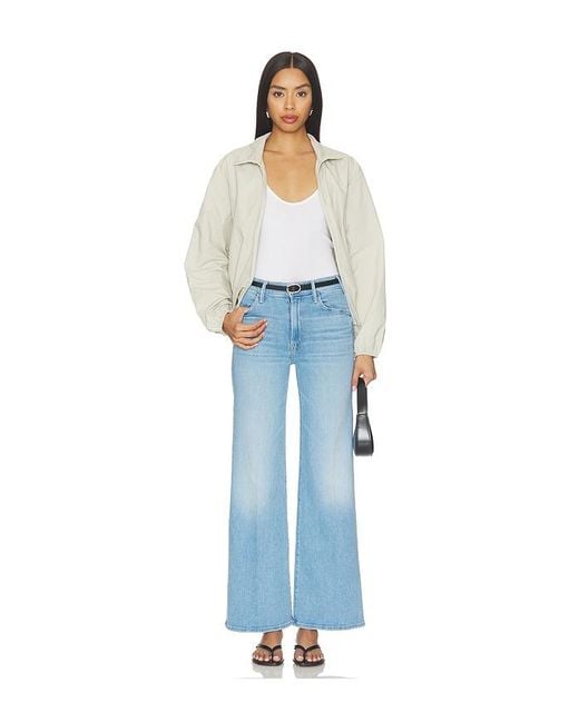Mother Blue The Hustler Roller Sneak Jeans