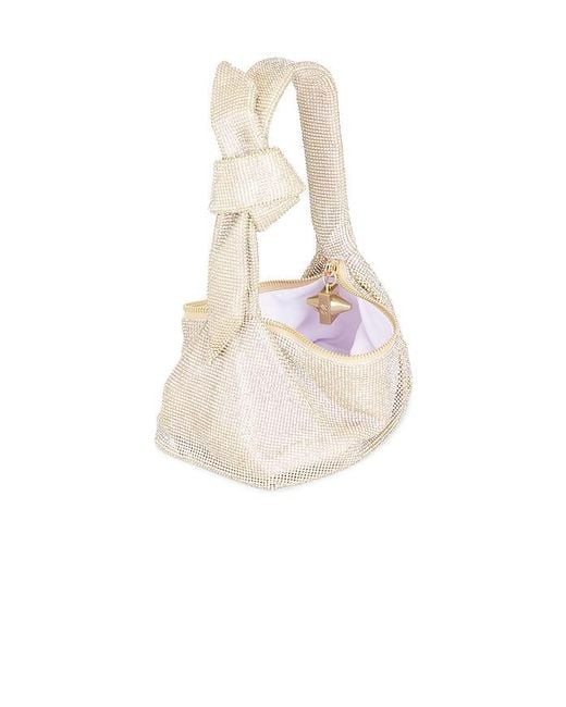 Emm Kuo White Waverly Crystal Mesh Mini Hobo