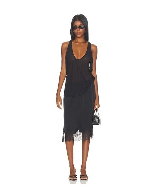 Citizens of Humanity Black Lace Trimmed Skirt